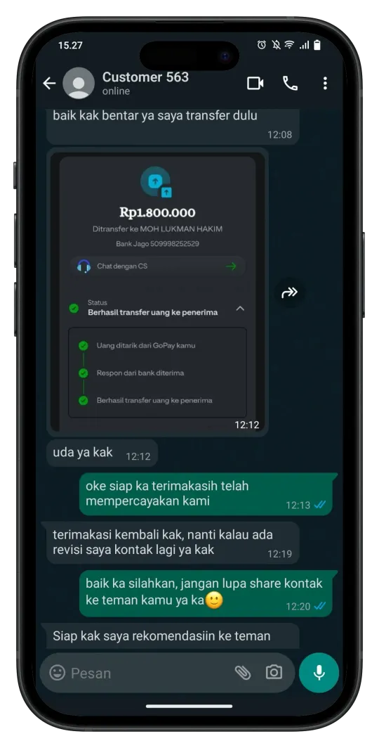 Testimoni Chat
