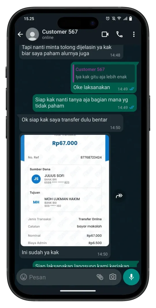 Testimoni Chat